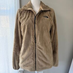 The North Face Fleece Jacket Zip Up Tan Womens Size Small